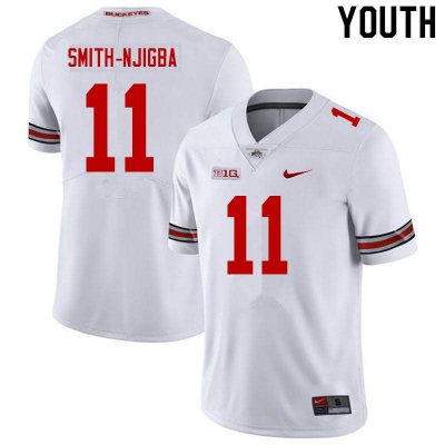 NCAA Ohio State Buckeyes Youth #11 Jaxon Smith-Njigba White Nike Football College Jersey WCA3145BY